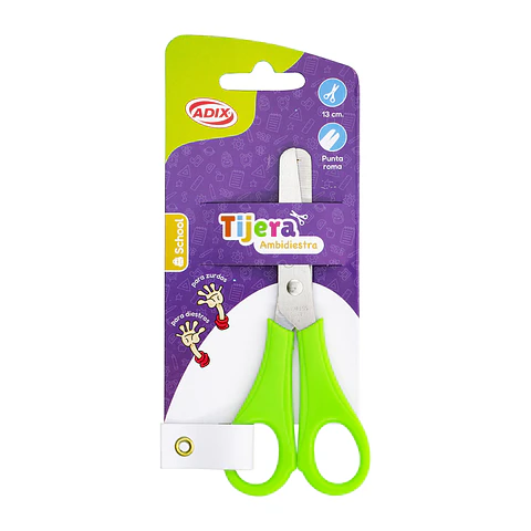Tijera Escolar 13cm Ambidiestro ADIX