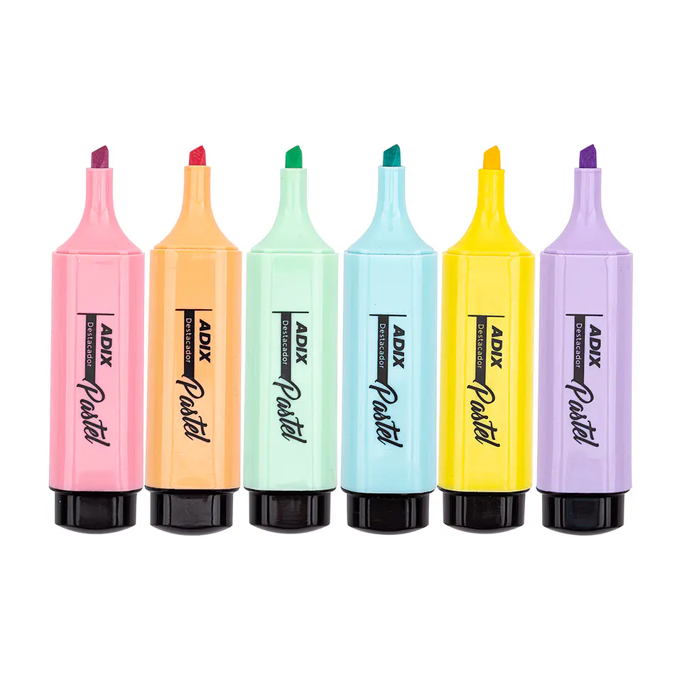 Set Destacador Pastel 6 Colores ADIX 2