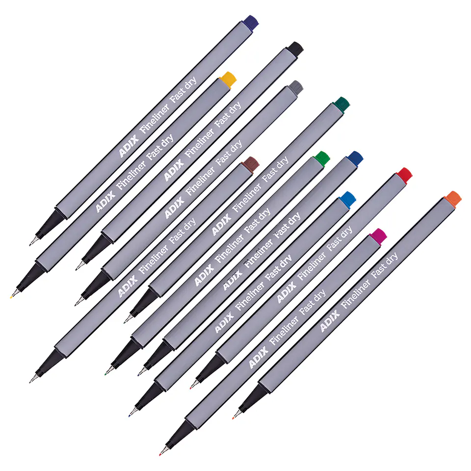 Fineliner Caja Plástica 12 Colores 0.4mm ADIX 2