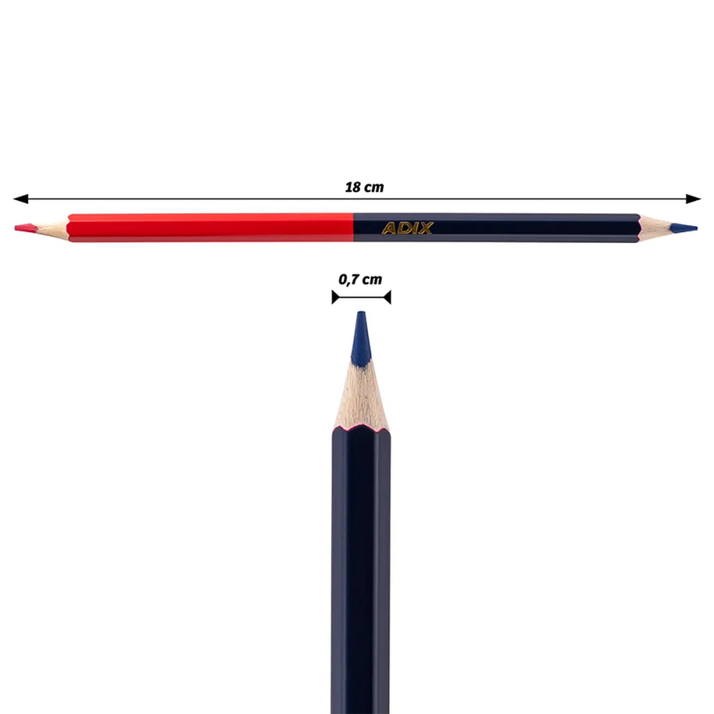 Lápiz Bicolor Delgado Rojo/Azul ADIX 2