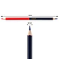 Lápiz Bicolor Delgado Rojo/Azul ADIX - Miniatura 2