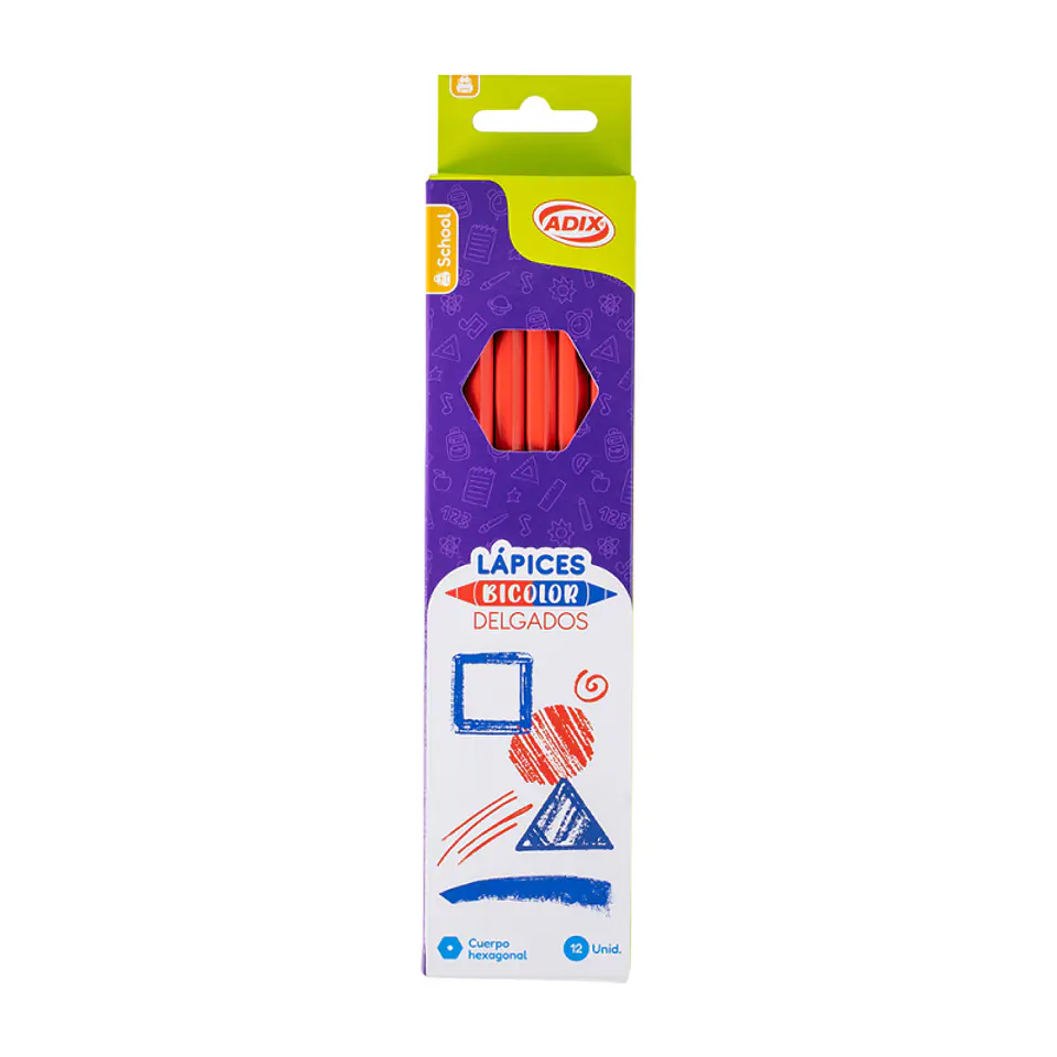 Lápiz Bicolor Delgado Rojo/Azul ADIX 1