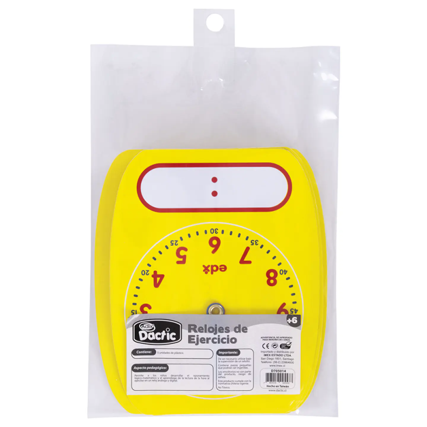 Reloj Ejercicio Plástico 5u DACTIC 1