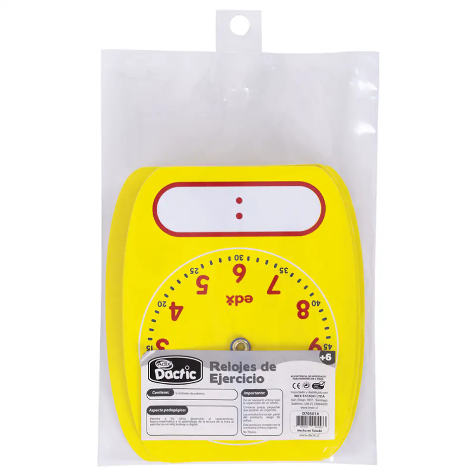 Reloj Ejercicio Plástico 5u DACTIC 1