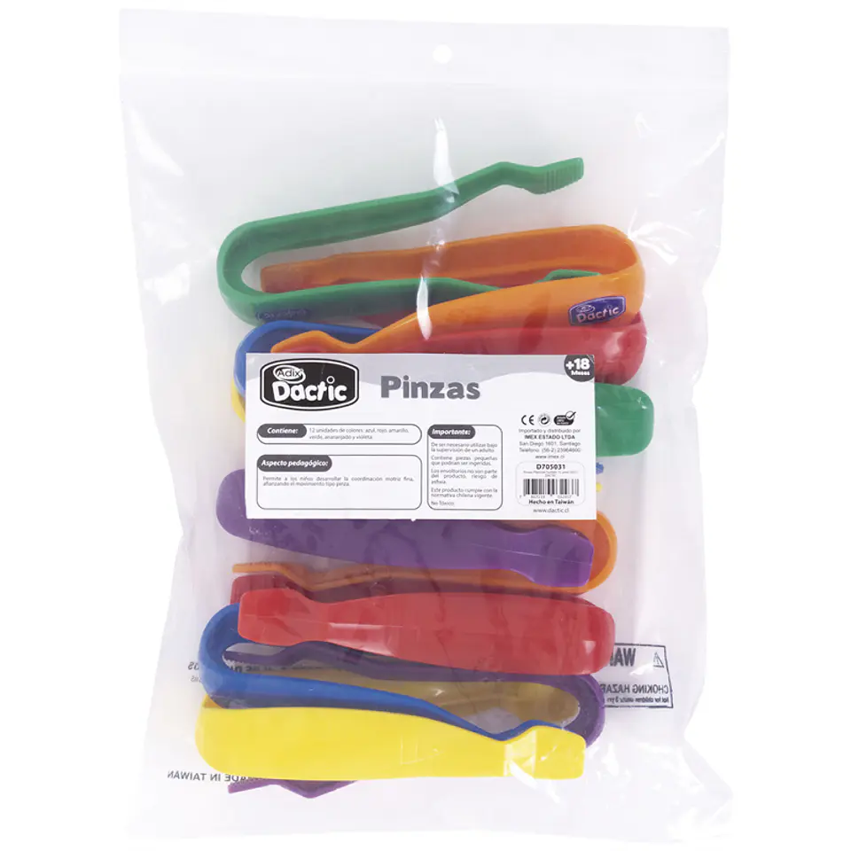 Pinza Plástica Grande 12un DACTIC 1