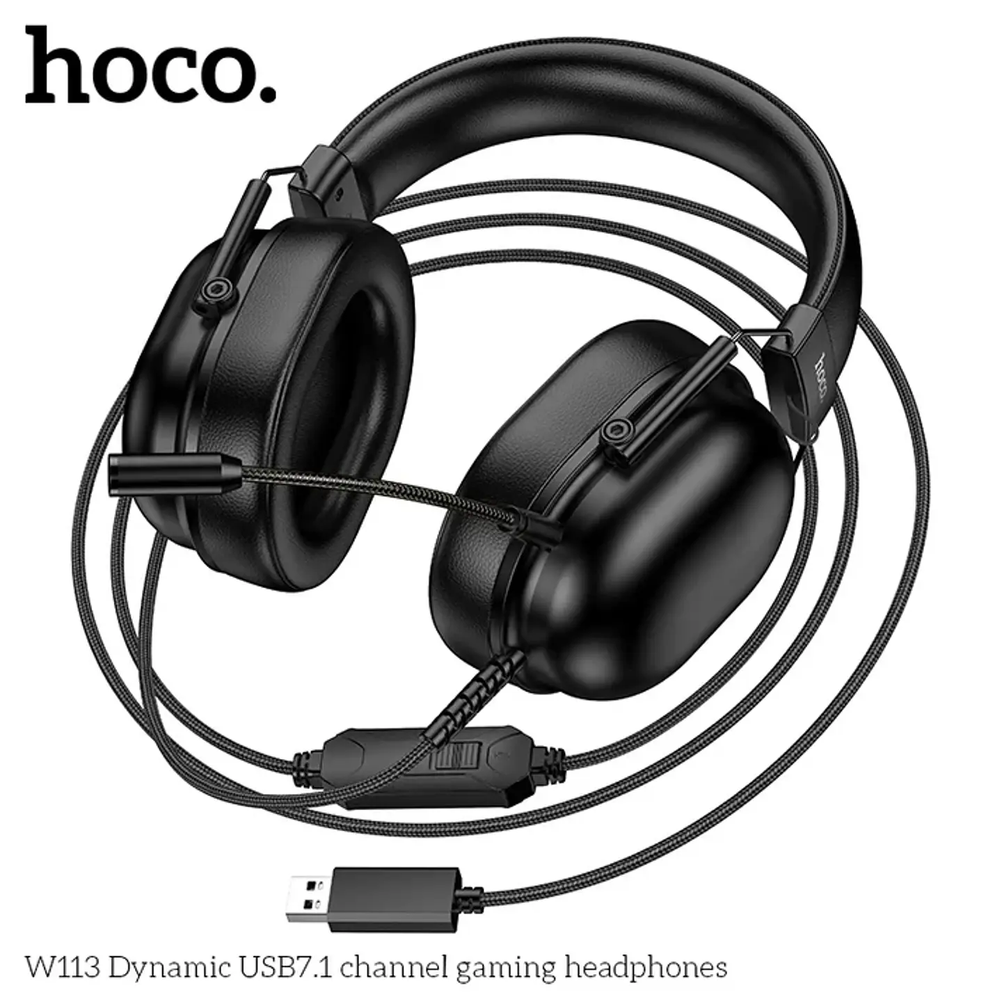 Audífonos Gamer Over-Ear USB HOCO W113 con Sonido Envolvente 7.1  1