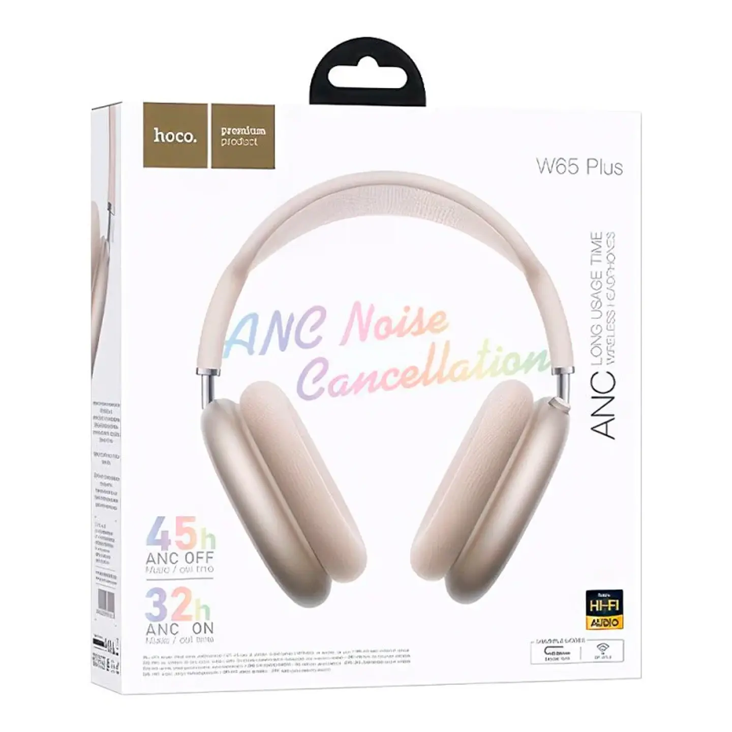 Audífonos Inalámbricos Over-Ear HOCO W65 Plus con Cancelación Activa de Ruido (ANC) 4