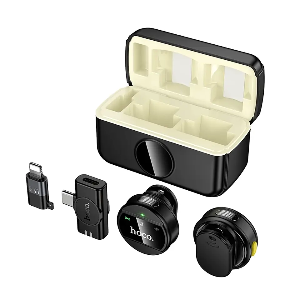 Micrófono Inalámbrico Dual HOCO L22 Plug & Play para iPhone / Android  2