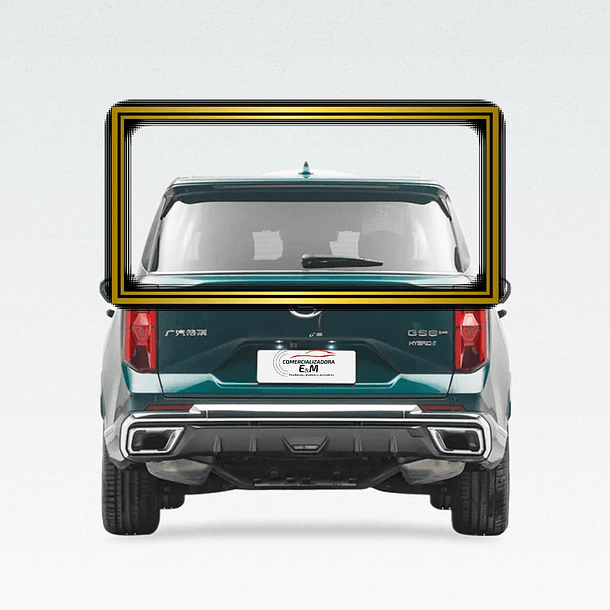 VIDRIO LUNETA GAC GS8 2022- 5 PUERTAS VERDE CON DEFROSTER 1