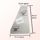 VIDRIO ALETA TRASERO DERECHO LIFAN 320 2007- 5 PUERTAS INCOLORO 2