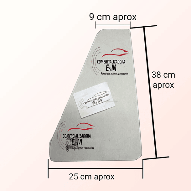 VIDRIO ALETA TRASERO DERECHO LIFAN 320 2007- 5 PUERTAS INCOLORO 2