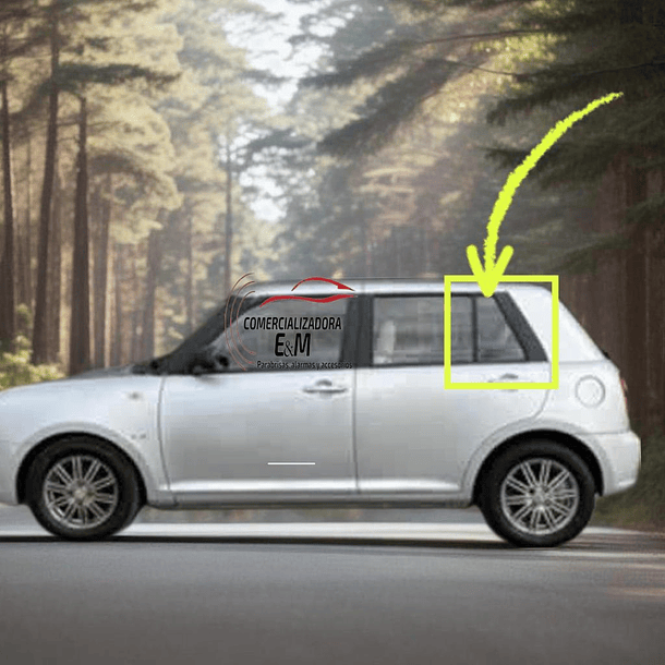 VIDRIO ALETA TRASERO IZQUIERDO LIFAN 320 2007- 5 PUERTAS INCOLORO 1