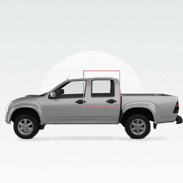 VIDRIO PUERTA TRASERO DERECHO CHEVROLET DMAX 2005-2012 4 PUERTAS VERDE (COLORADO-2004-2014)-(WINGLE-2006-2018) 1