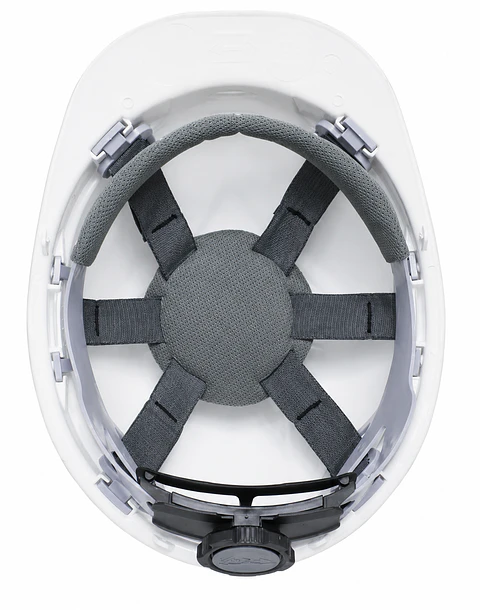 Casco Blanco con Arnés de Cinta