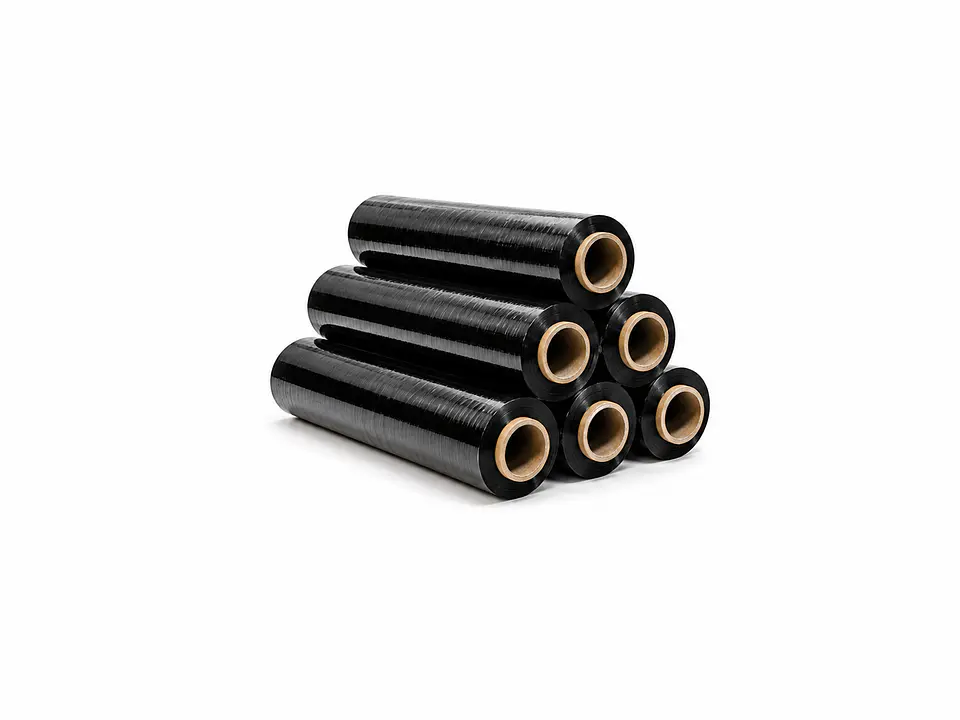 Film Stretch Negro 1,7 kg – 6 Rollos 1