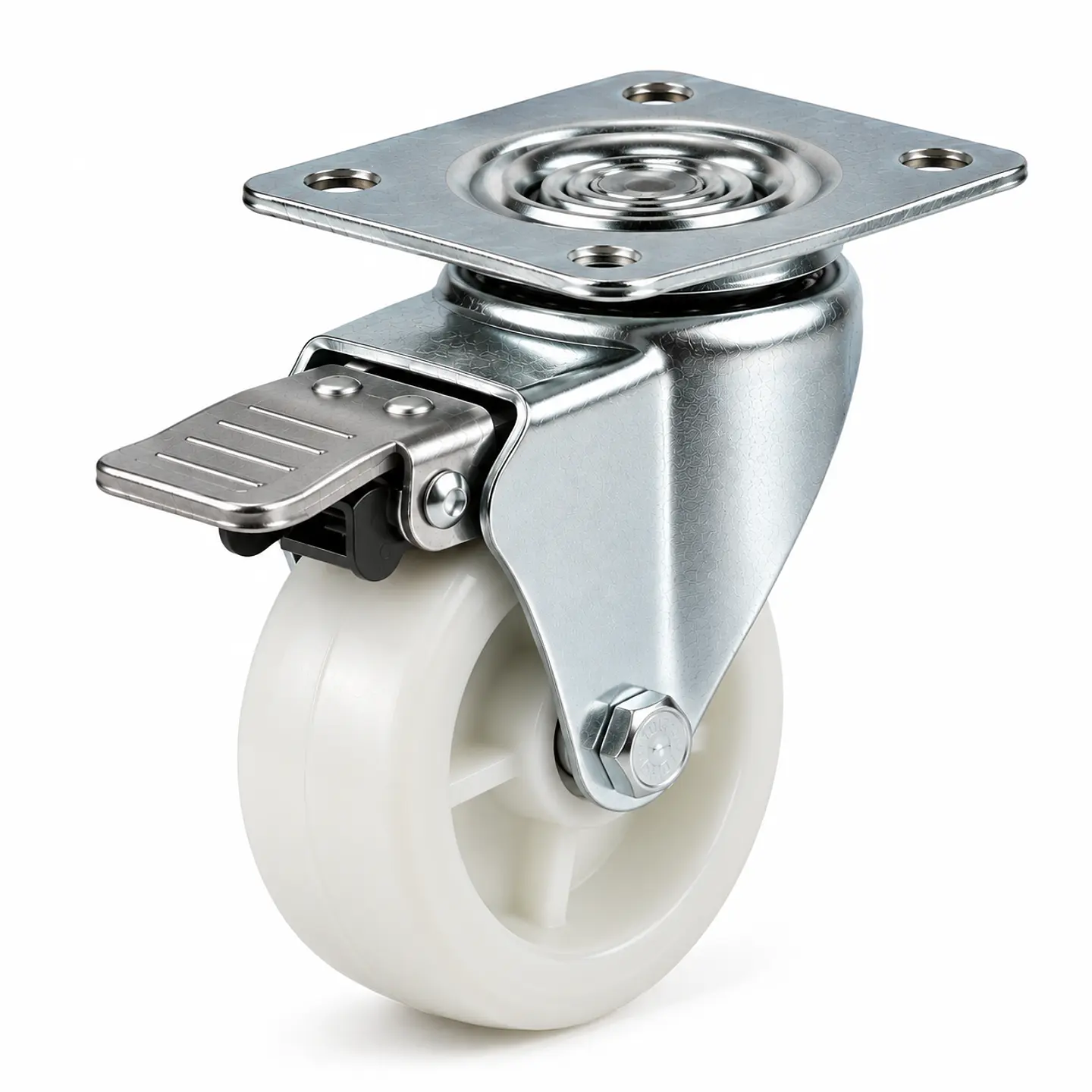 Rueda Industrial Nylon con Freno 80 mm – Capacidad 180 kg 1