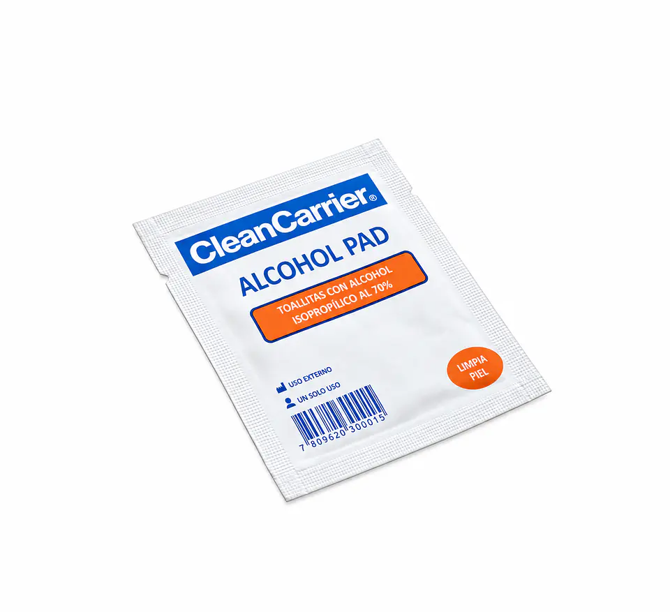 Toallitas Antisépticas con Alcohol 70% 3,5 × 3,5 cm 1