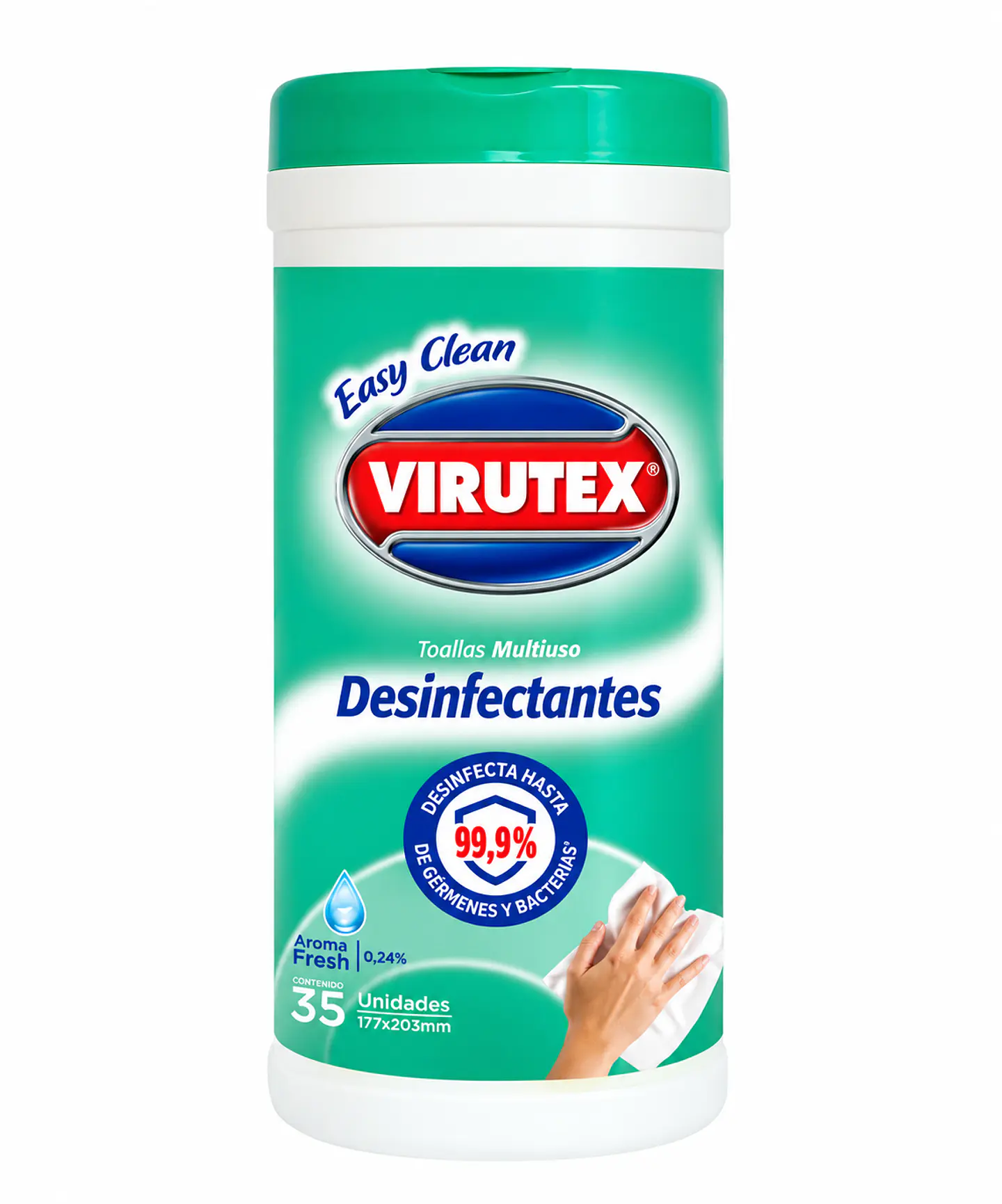 Toallas desinfectantes para baño Virutex Fresh – 35 unidades 1