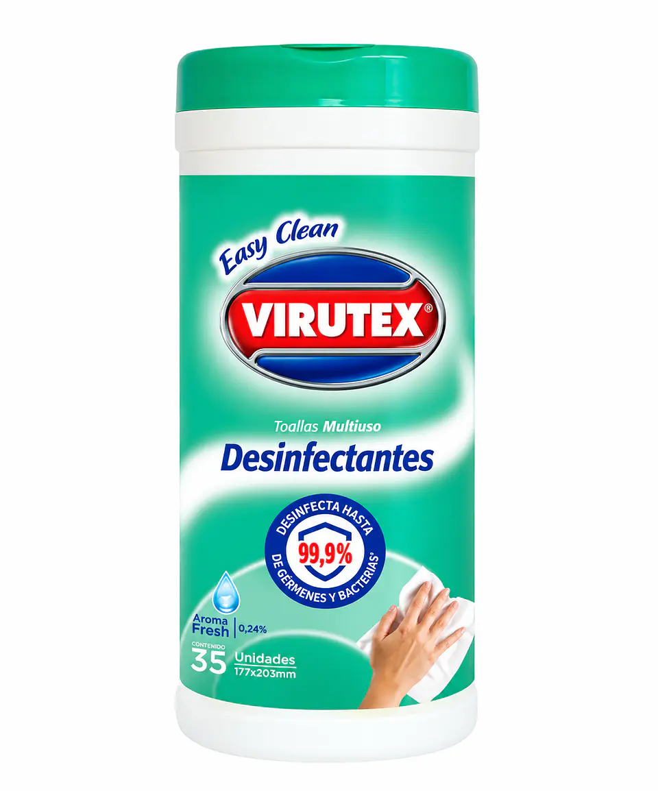 Toallas desinfectantes para baño Virutex Fresh – 35 unidades 1