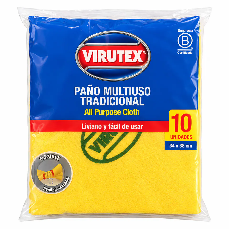 Paño multiuso tradicional Virutex – 10 unidades 1