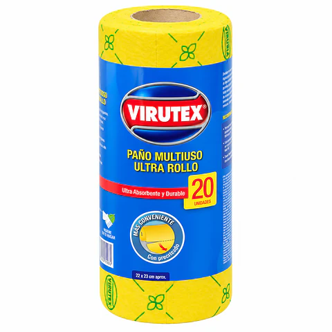 Paño multiuso Virutex Ultra en rollo – 20 unidades