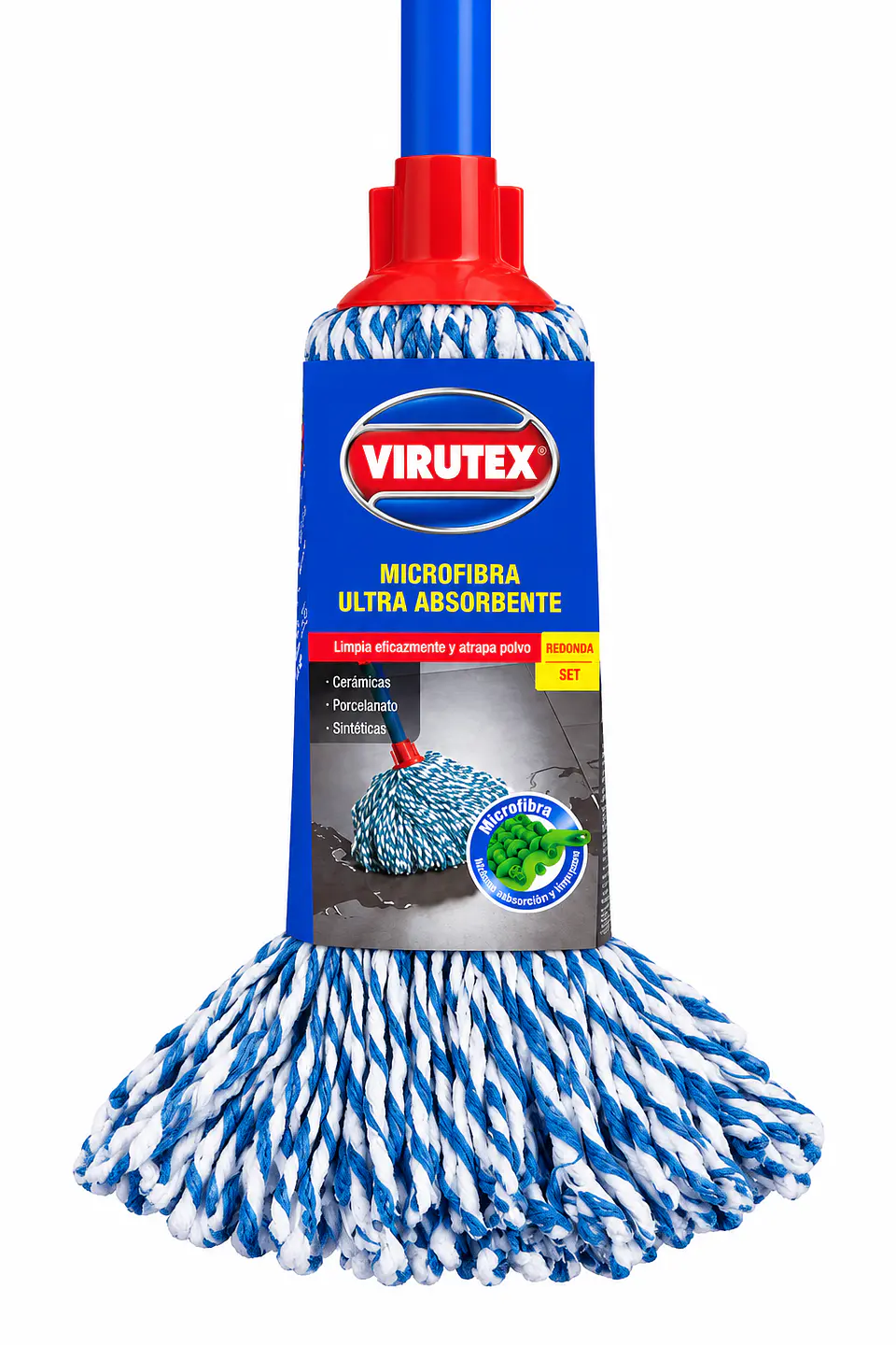Set de mopa redonda de microfibra Virutex 1