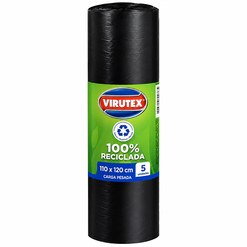 Bolsa de basura Virutex en rollo 110 x 120 cm – 5 unidades