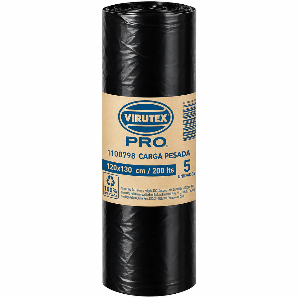 Bolsa de basura Virutex Pro 120 x 130 cm – 5 unidades 1