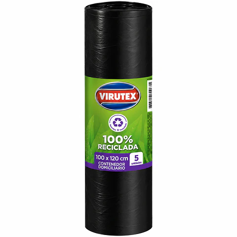 Bolsa para basura Virutex Biorollo 100 x 120 cm – 5 unidades