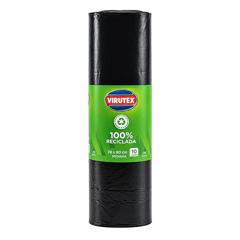 Bolsa para basura plana Virutex 70 x 90 cm – 10 unidades