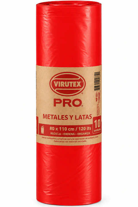 Bolsa para basura roja Virutex Pro 80 x 110 cm
