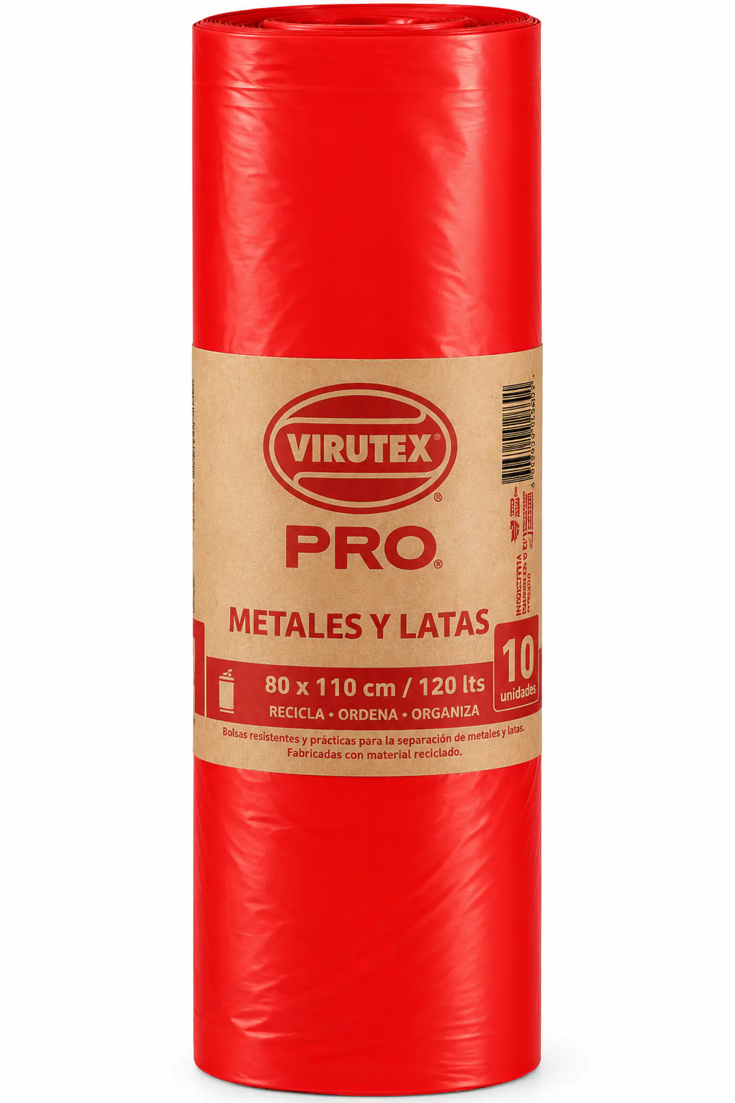 Bolsa para basura roja Virutex Pro 80 x 110 cm 1