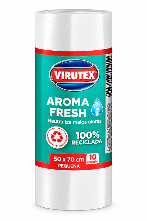 Bolsa para basura reciclada Virutex 50 x 70 cm – 10 unidades