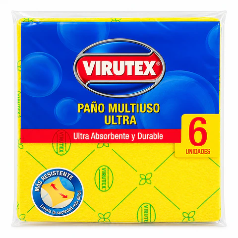 Paño multiuso Virutex Ultra – 6 unidades
