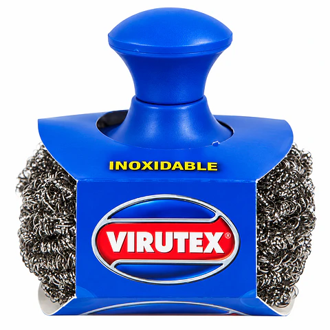 Esponja inoxidable Virutex con mango