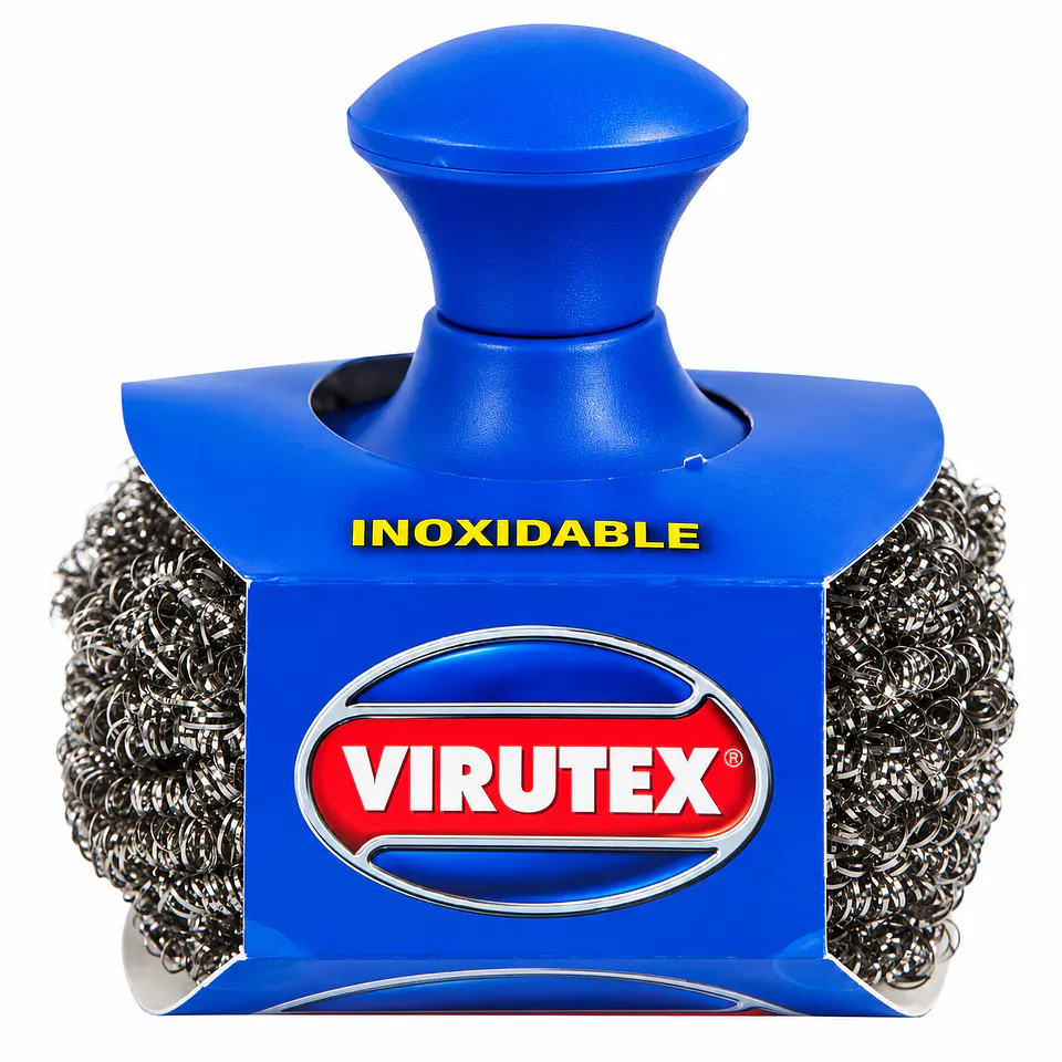 Esponja inoxidable Virutex con mango 1