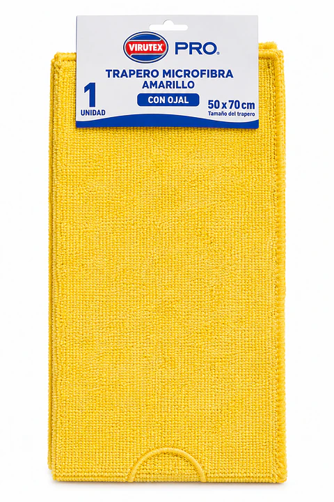 Trapero de microfibra Virutex con ojal amarillo
