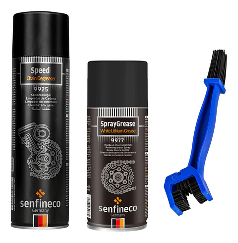 Kit Limpiador Y Grasa Para Cadena De Moto Senfineco