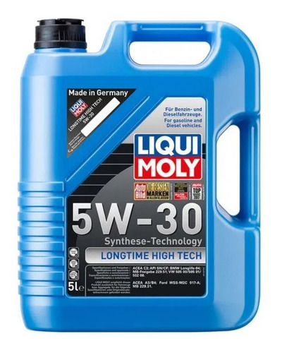 Aceite Para Motor Liqui Moly 5W30 Longtime High Tech 4 Litros