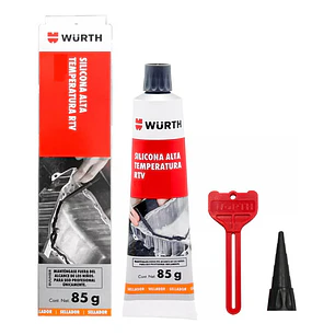 Silicona Alta Temperatura Wurth Negra 343° 85gr