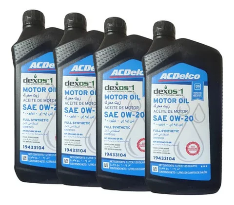Aceite 0w20 Full Sintetico Bencinero Acdelco Pack 4 Lts