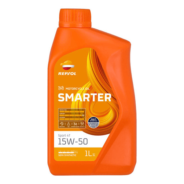 Aceite 15w50 Semi Sintetico Sport Repsol 4t 1 Litro 1