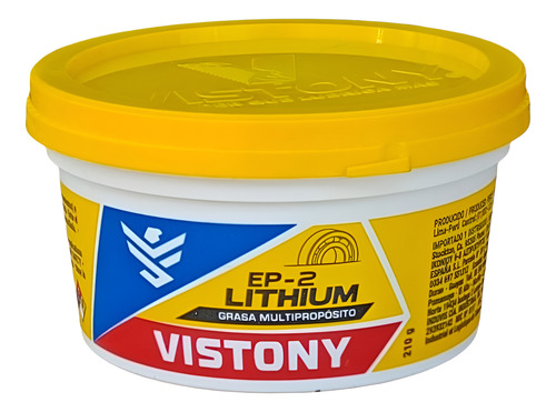 Grasa Rodamientos Multiproposito Ep2 Amarilla Vistony 210 Gr
