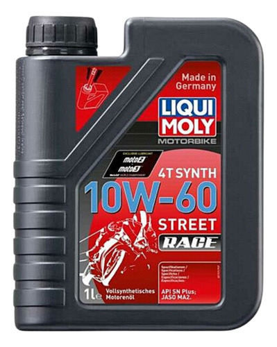 Aceite 10w60 Full Sintetico 4t Street Race Liqui Moly 1 Lt