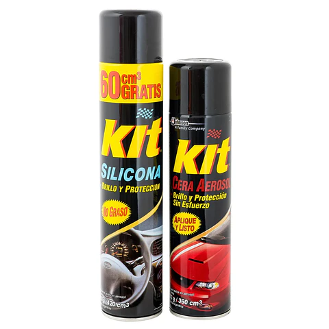 Pack Silicona 420 ml Mas Cera en Aereosol 360 ml Kit