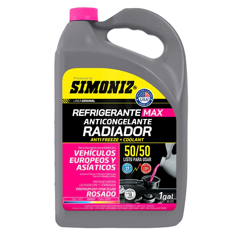 Refrigerante Max 50/50 Rosado Simoniz – 1 Galón