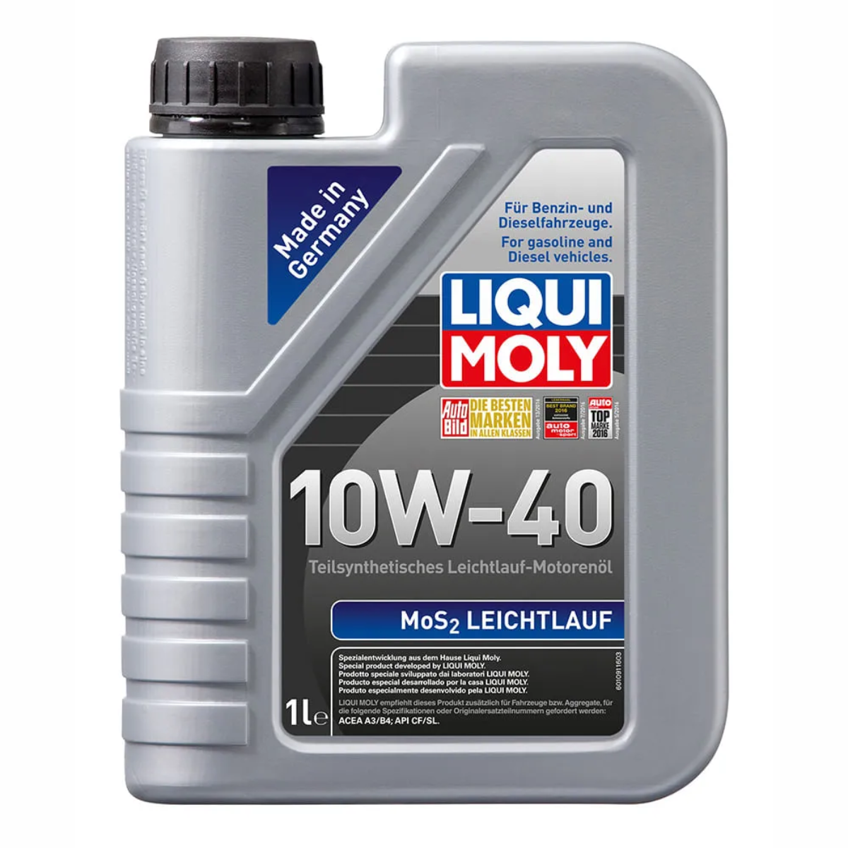 Aceite de Motor Liqui Moly MoS₂ Leichtlauf 10W40 Semi Sintético – 1 Litro