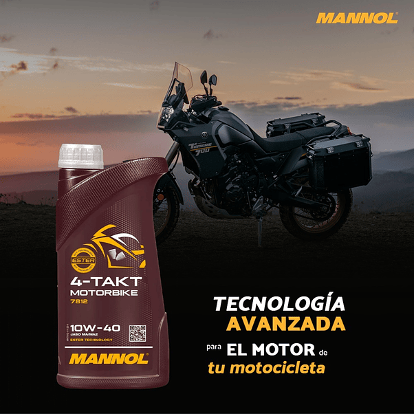 🏍️ Mannol 4-Takt Motorbike 10W-40 – 1 Litro (Ester Technology) 3