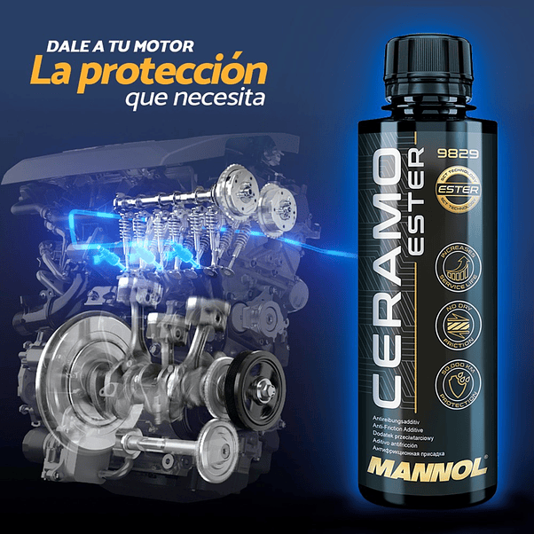 Mannol Ceramo Ester 250 ml – Aditivo Antifricción Premium 9829 2