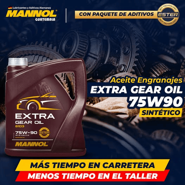 Mannol Extra Gear Oil 75W-90 GL-4/GL-5 LS – 4 Litros (Sintético Ester) 8103 3